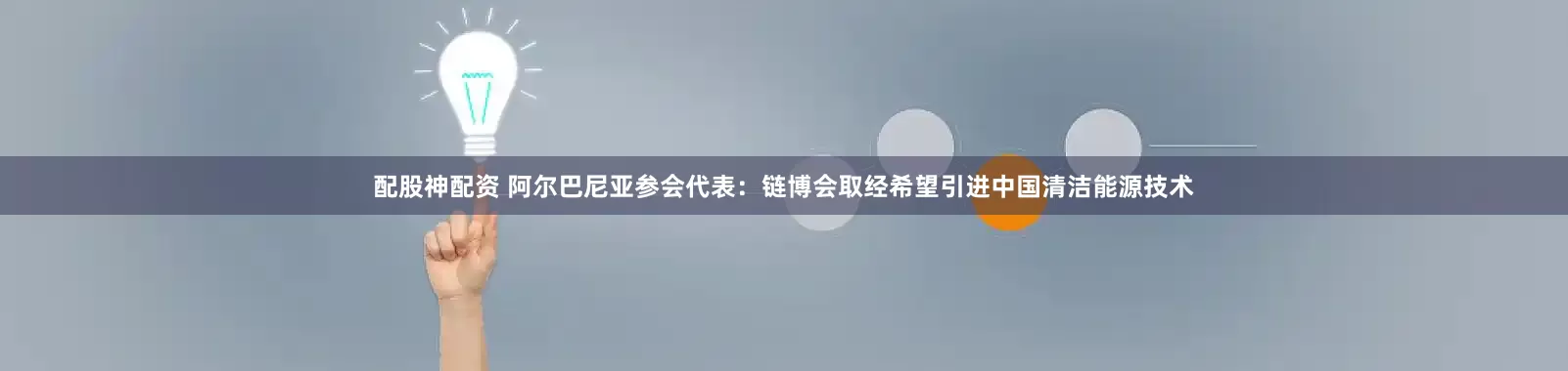配股神配资 阿尔巴尼亚参会代表：链博会取经希望引进中国清洁能源技术